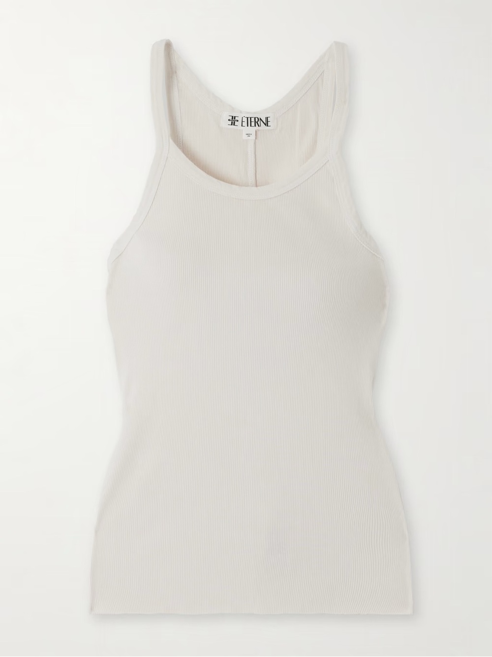Eterne Ribbed Cotton Jersey Tank Top size Small (approx)